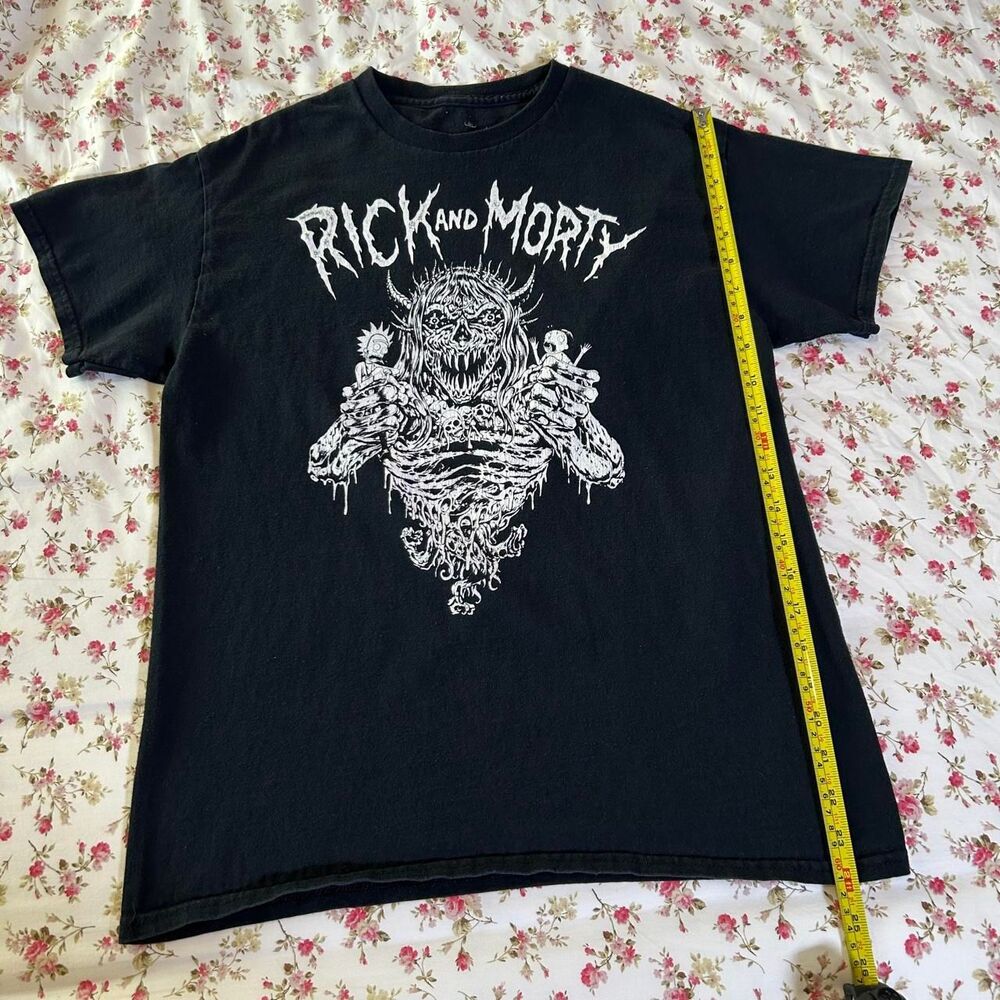 Rick & Morty death metal black graphic tee M - Picture 5 of 6
